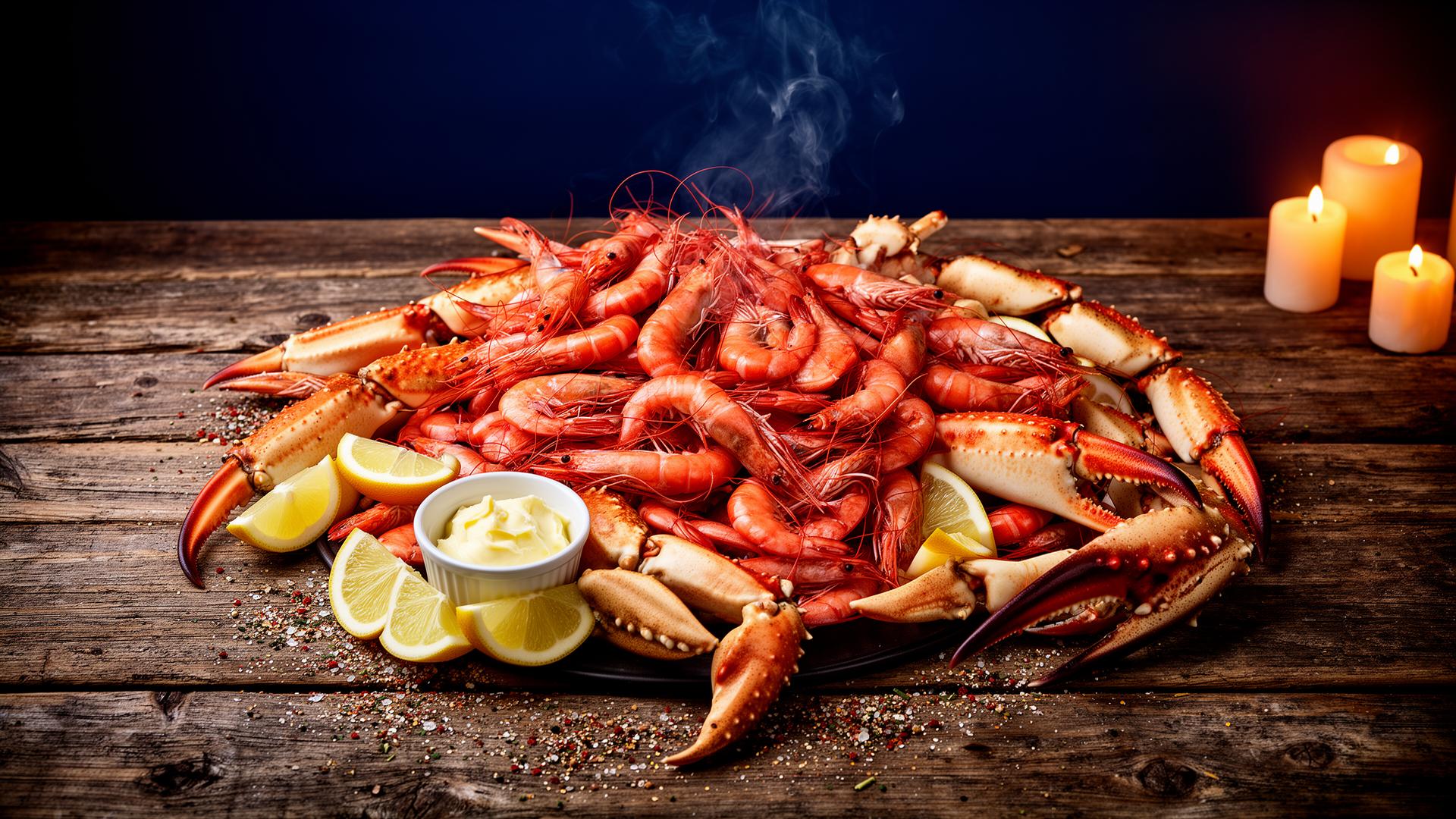 Fresh Gulf seafood spread at The Point Restaurant in Perdido, FL